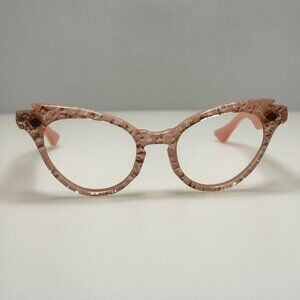 Lumar 971 Eyeglasses Eye Glasses Frames Pink Cat Eye 42-20